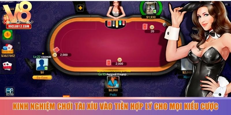 Kinh nghiệm chơi tài xỉu vào tiền hợp lý cho mọi kiểu cược